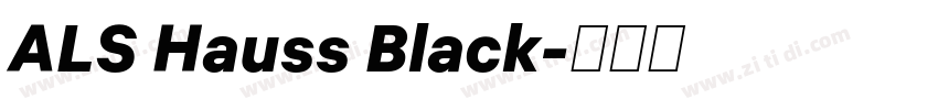 ALS Hauss Black字体转换